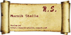 Muzsik Stella névjegykártya